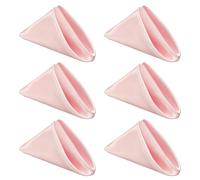 sourcing map 6 Pcs Light Pink Satin Napkins, 12x12 Inch Dinner Napkins Cloth Washable Polyester Soft Square Table Decoration for Restaurant Parties Wedding Dining Banquet Event