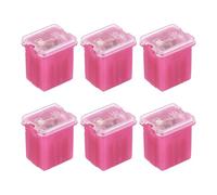 sourcing map 6 Pcs Low profile Car Fuses,32V DC 30A Box Shaped Cartridge Fuse Automotive for Pickup Trucks,Cars,Rvs,Boats