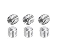 sourcing map 6 Pcs M12-1.75 x 12mm Grub Screws, 304 Stainless Steel Cup Point Allen Head Screws Internal Hex Socket Drive for Bathroom Fixtures Repair Furniture DIY Project