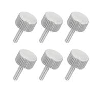 sourcing map 6 PCS M3 x 12mm Flat Knurled Head Thumb Screws,304 Stainless Steel Fully Threaded Thumbscrew Bolts Fasteners for Home Appliances Lighting Electronic Equipment and Industry