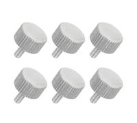 sourcing map 6 PCS M3 x 6mm Flat Knurled Head Thumb Screws,304 Stainless Steel Fully Threaded Thumbscrew Bolts Fasteners for Home Appliances Lighting Electronic Equipment and Industry