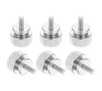 sourcing map 6 Pcs M3 x 7mm Knurled Thumb Screw Computer Case Threaded Hand Tighten Screws Aluminum Alloy for PC Case, Silver