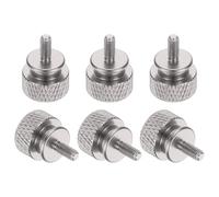sourcing map 6 Pcs M3 x 7mm Knurled Thumb Screw Computer Case Threaded Hand Tighten Screws Aluminum Alloy for PC Case, Gray