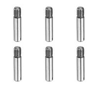 sourcing map 6 Pcs M4 x 12mm Slotted Cylindrical Pins, 304 Stainless Steel Dowel External Thread Locating Parallel Pins Shelf Support Peg Pin for Furniture Installation, DIY Project