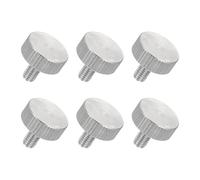 sourcing map 6 PCS M5 x 10mm Flat Knurled Head Thumb Screws,304 Stainless Steel Fully Threaded Thumbscrew Bolts Fasteners for Home Appliances Lighting Electronic Equipment and Industry