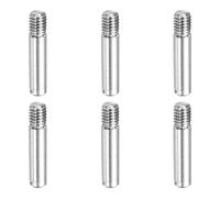 sourcing map 6 Pcs M6 x 25mm Slotted Cylindrical Pins, 304 Stainless Steel Dowel External Thread Locating Parallel Pins Shelf Support Peg Pin for Furniture Installation, DIY Project