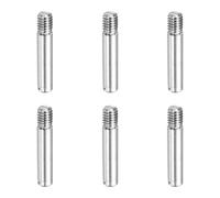 sourcing map 6 Pcs M6 x 30mm Slotted Cylindrical Pins, 304 Stainless Steel Dowel External Thread Locating Parallel Pins Shelf Support Peg Pin for Furniture Installation, DIY Project