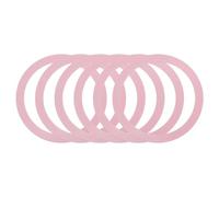 sourcing map 6 Pcs Magnetic Adapter Ring, Universal Magnetic Wireless Charger Conversion Kit Adhesive Sticker Ring for Phone Case, Pink