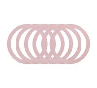 sourcing map 6 Pcs Magnetic Adapter Ring, Universal Magnetic Wireless Charger Conversion Kit Adhesive Sticker Ring for Phone Case, Rose Gold