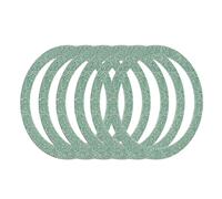 sourcing map 6 Pcs Magnetic Adapter Ring, Universal Magnetic Wireless Charger Conversion Kit Sparkle Magnetic Metal Ring Adhesive Sticker Ring for Phone Case, Green