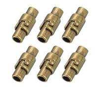 sourcing map 6 Pcs Magnetic Clasps, 0.12" Leather Cord End Caps Magnetic Bracelet Clasps and Closures for Jewelry Making DIY Bracelet Closures, Bronze
