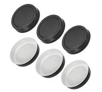 sourcing map 6 Pcs Mason Jar Lids, Colored Tinplate Canning Lids with Label for Regular Mouth Mason Jar for Fermenting Pickling Meal Prep Freezing, Preserving, Black(70mm)
