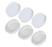 sourcing map 6 Pcs Mason Jar Lids, Colored Tinplate Canning Lids with Label for Regular Mouth Mason Jar for Fermenting Pickling Meal Prep Freezing, Preserving, White(70mm)