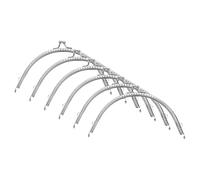 sourcing map 6 Pcs Metal Purse Frame, 15cm/5.9" Vintage Arch Kiss Lock Clasp Frame Embossed for Purse Making, Handled Bag, Coin Bag Clutch Bag, Frame Hardware Replacements (Silver)