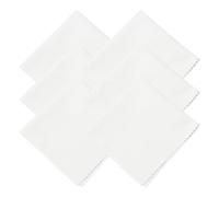 sourcing map 6 Pcs Microfiber Cleaning Cloth for Glasses, 11.8 x 11.8 Inch Eyeglass Cleaning Cloth, Glasses Cleaner Wipes for Electronics Lenses Screens Cameras Cell Phones, Light White