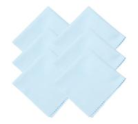 sourcing map 6 Pcs Microfiber Cleaning Cloth for Glasses, 11.8 x 11.8 Inch Eyeglass Cleaning Cloth, Glasses Cleaner Wipes for Electronics Lenses Screens Cameras Cell Phones, Light Blue