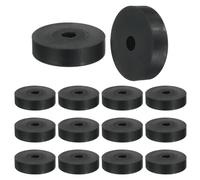 sourcing map 6 Pcs Multi Purpose Rubber Spacer, 0.5" OD x 2.4" ID x 0.6" Thickness Anti-Vibration Isolation Rubber Bushings Grommets Spacers Washers for Home Cars Boat Accessories (Black)