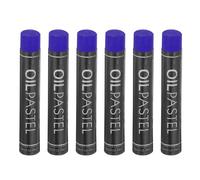 sourcing map 6 PCS Oil Pastels, Soft Oil Chalk Pastels Crayons 11x70mm for Art Painting Drawing Blending, Color Crayons for Art Supplies Beginners, Purple