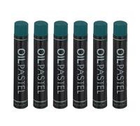 sourcing map 6 PCS Oil Pastels, Soft Oil Chalk Pastels Crayons 11x70mm for Art Painting Drawing Blending, Color Crayons for Art Supplies Beginners, Dark Green