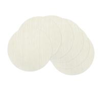 sourcing map 6 Pcs Placemats, 13.7 Inch PVC Placemats Round Braided Place Mats Non-Slip Heat Resistant Place Mats Washable Table Mats for Dining Table Bamboo Texture Surface, Beige