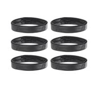 sourcing map 6 Pcs PU Leather Loops Replacement Retaining Ring Keeper for 22mm Width Watch Band, Black