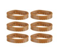 sourcing map 6 Pcs PU Leather Loops Replacement Retaining Ring Keeper for 22mm Width Watch Band, Brown