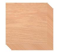 sourcing map 6 Pcs Real Wood Veneer Sheets, 20 x 20cm Laminate Wood Boards Square for Handicrafts, Jewelry Boxes, Door Panels, Laser Cutting, Painting (Red Oak)