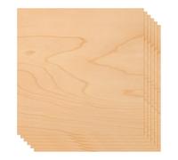 sourcing map 6 Pcs Real Wood Veneer Sheets, 30 x 30cm Laminate Wood Boards Square for Handicrafts, Jewelry Boxes, Door Panels, Laser Cutting, Painting (Birch)