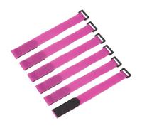 sourcing map 6 Pcs Reusable Battery Tie Down Straps 25mm x 300mm Nylon Multipurpose Battery Hold Down Adjustable Cinch Strap Hook Loop Fastening Tie for Quadcopters FPV RC Drone Boat Car, Pink