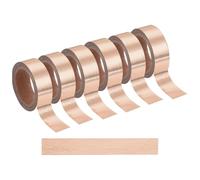 sourcing map 6 Pcs Rose Gold Washi Tape,15mm x 5m Self Adhesive Masking Tapes Metallic Foil Decorative Gold Tape for DIY Crafts Scrapbooking Home Holiday Decoration