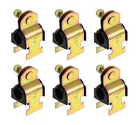 sourcing map 6 Pcs Rubber Cushion Strut Clamp, 19.05 mm OD Pipe Cushion Clamps, Heat Resistant Zinc-Plated, High Temperature Mount Strut Clamp for Mounting Copper, PEX, Gas, CVPC Pipes