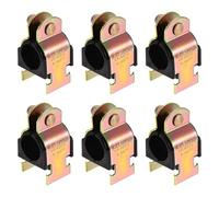 sourcing map 6 Pcs Rubber Cushion Strut Clamp, 28.58 mm OD Pipe Cushion Clamps, Heat Resistant Zinc-Plated, High Temperature Mount Strut Clamp for Mounting Copper, PEX, Gas, CVPC Pipes