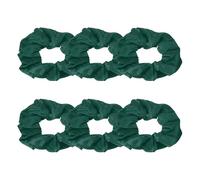sourcing map 6 Pcs Satin Hair Scrunchies, Solid Hair Ties Soft Fabric Scrunchies Ponytail Holders for Women Girls Different Hairstyles, Wedding Party Gifts, Dark Green