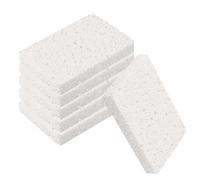 sourcing map 6 Pcs Scrub Sponges, 2.8" x 4.3" x 0.4" Kitchen Sponges Non-Scratch Natural Sponge Reusable Soft Dish Sponge for Washing Dishes Kitchen Bathroom Cleaning DIY Craft, White