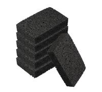 sourcing map 6 Pcs Scrub Sponges, 2.8" x 4.3" x 0.8" Kitchen Sponges Non-Scratch Natural Sponge Reusable Soft Dish Sponge for Washing Dishes Kitchen Bathroom Cleaning DIY Craft, Black