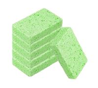 sourcing map 6 Pcs Scrub Sponges, 2.8" x 4.3" x 0.8" Kitchen Sponges Non-Scratch Natural Sponge Reusable Soft Dish Sponge for Washing Dishes Kitchen Bathroom Cleaning DIY Craft, Green