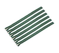 sourcing map 6 Pcs Separating Jacket Zippers with #3 Lifting Ring Pulls, 17 Inch Colourful Alloy Zippers Close-end Replacement for Tailor Sewing Bag Craft Accessories, Dark Green
