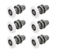 Sourcing Map 6 Pcs Shower Door Rollers, 29mm Dia, Gray, Modern Style, Bathroom Glass Door Rollers, Sliding Door Pulleys Wheels