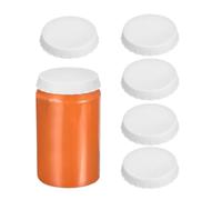 sourcing map 6 Pcs Silicone Can Covers Airtight Seal Reusable Wine Corks White Rubber Bottle for Parties Home Kitchen Accessory Beverage Storage