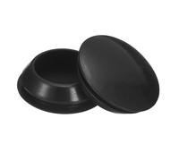 sourcing map 6 Pcs Silicone Plugs, Rubber Round Snap in Locking Hole Plugs for 28-30mm Hole, Hole Stoppers Waterproof Hole Plug for Metal Tube, Furniture End Caps Inserts, Black