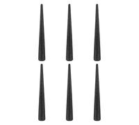 sourcing map 6 Pcs Silicone Rubber Tapered Plug, 0.4mm to 2mm High-Temperature Solid Rubber Stoppers Silicone Plugs for Hole Plugs, Spraying, Coating, Painting Protection, Black, 16mm
