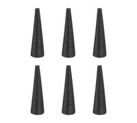 sourcing map 6 Pcs Silicone Rubber Tapered Plug, 1.5mm to 4.5mm High-Temperature Solid Rubber Stoppers Silicone Plugs for Hole Plugs, Spraying, Coating, Painting Protection, Black, 16mm