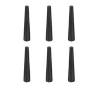 sourcing map 6 Pcs Silicone Rubber Tapered Plug, 1.6mm to 3.2mm High-Temperature Solid Rubber Stoppers Silicone Plugs for Hole Plugs, Spraying, Coating, Painting Protection, Black, 17mm