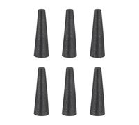 sourcing map 6 Pcs Silicone Rubber Tapered Plug, 2.8mm to 6mm High-Temperature Solid Rubber Stoppers Silicone Plugs for Hole Plugs, Spraying, Coating, Painting Protection, Black, 19mm