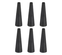 sourcing map 6 Pcs Silicone Rubber Tapered Plug, 3.5mm to 9mm High-Temperature Solid Rubber Stoppers Silicone Plugs for Hole Plugs, Spraying, Coating, Painting Protection, Black, 30mm