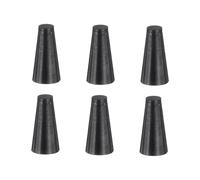 sourcing map 6 Pcs Silicone Rubber Tapered Plug, 4.5mm to 8.5mm High-Temperature Solid Rubber Stoppers Silicone Plugs for Hole Plugs, Spraying, Coating, Painting Protection, Black, 16mm