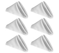 sourcing map 6 Pcs Silver Gray Satin Napkins, 12x12 Inch Dinner Napkins Cloth Washable Polyester Soft Square Table Decoration for Restaurant Parties Wedding Dining Banquet Event