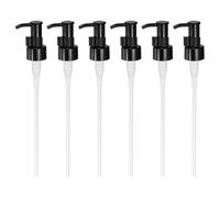 sourcing map 6 Pcs Soap Dispenser Pump Heads, Lotion Hand Soap Dispensers Top Pumps Replacement Clip-on Pumphead for Standard 24/410 Thread Size Lotion Shampoo Bottle in Kitchen Bathroom Black