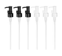 sourcing map 6 Pcs Soap Dispenser Pump Heads, Lotion Hand Soap Dispensers Top Pumps Replacement Clip-on Pumphead for Standard 24/410 Thread Size Lotion Shampoo Bottle in Kitchen, Black/White