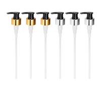 sourcing map 6 Pcs Soap Dispenser Pump Heads, Lotion Hand Soap Dispensers Top Pumps Replacement Switch Pumphead for Standard 28/410 Thread Size Lotion Shampoo Bottle, Gold Black/Silver Black